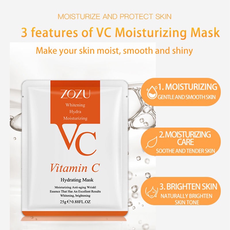 Mặt Nạ Tinh Chất VC Làm Sáng Dưỡng Ẩm Cân Bằng Nước Chống Oxy Hóa JP5