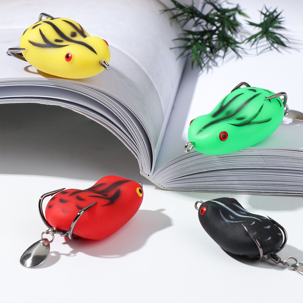 Mồi Câu Cá Giả Hình Ếch Nhiều Màu Có Móc Câu Chuyên Dụng