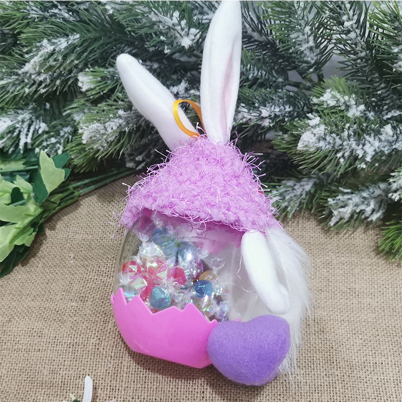 Hũ đựng kẹo hình thỏ không mặt quà tặng dịp lễ phục sinh