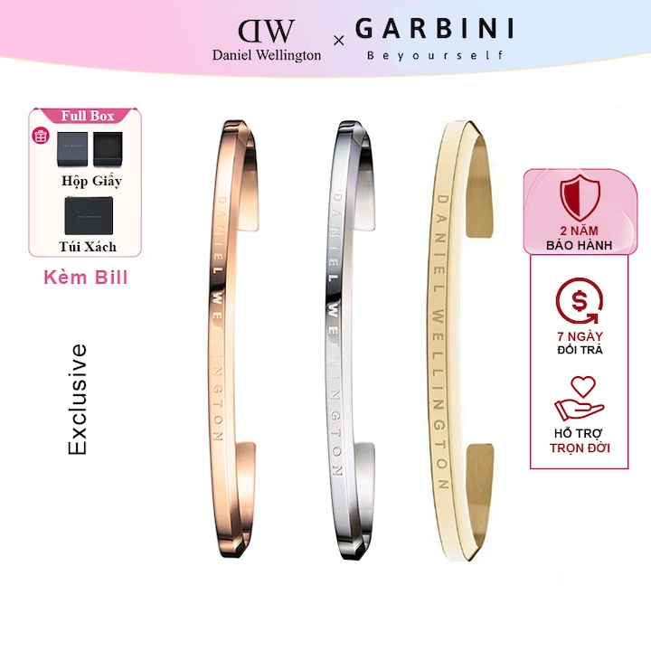 Vòng Tay Daniel Wellington Classic Cuff V1 DW Chính Hãng - Garbini