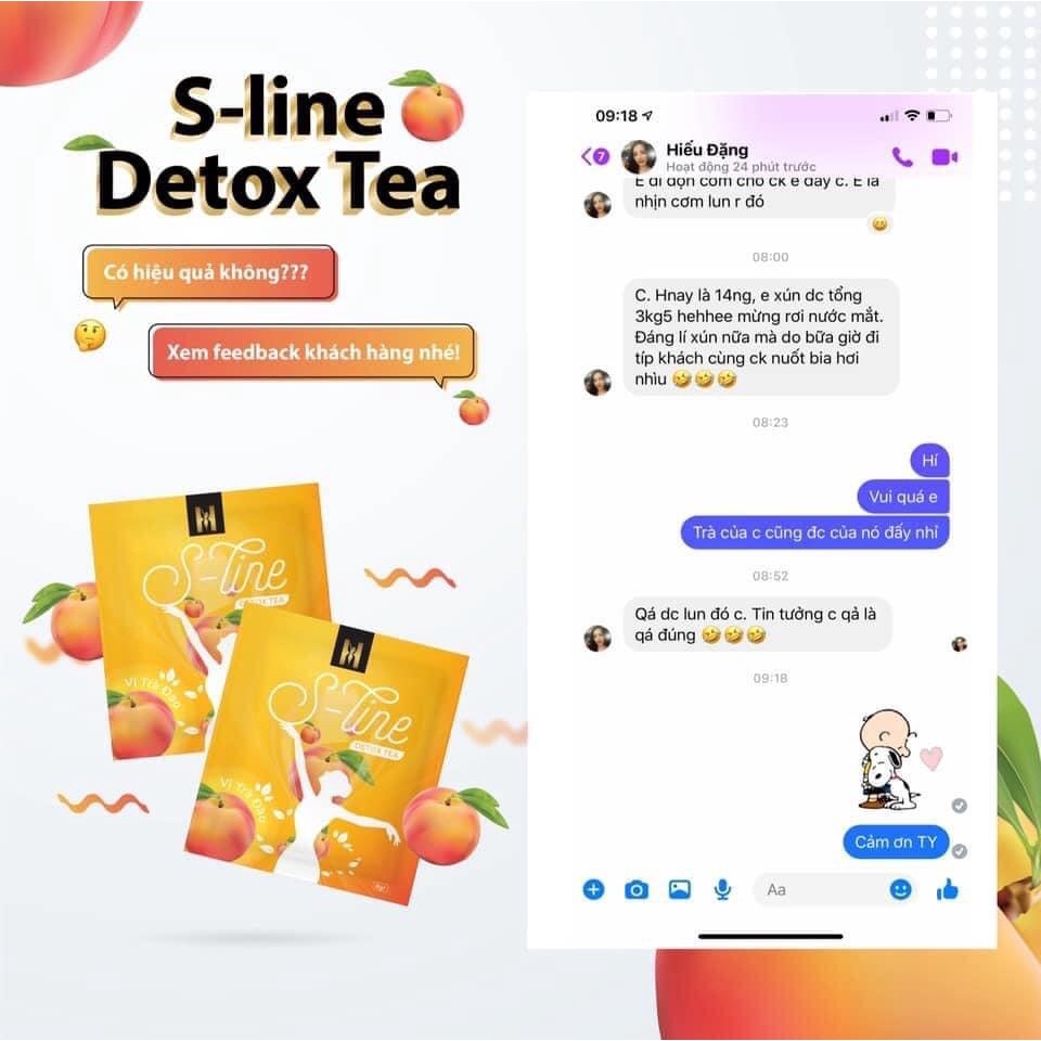 Trà Đào Giảm Cân Sline Giúp Giảm Cân An Toàn, Hiệu Quả Hộp 15 Gói Sử Dụng 15 Ngày Tặng Cốm Detox Cam Kết Chính Hãng 100%