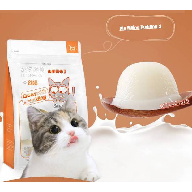 [Mã PET50K giảm Giảm 10% - Tối đa 50K đơn từ 250K] Pudding Thạch Sữa Dê Bổ Xung CanXi Cho Mèo Túi 15 Viên