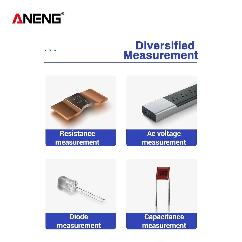 KUNHEV Thiết Bị Kiểm Tra Dòng Điện ANENG ST204 True RMS DC / AC Kỹ Thuật Số