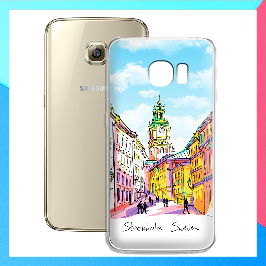 Ốp lưng Samsung Galaxy S6 edge in họa tiết du lịch các nước tranh phong cảnh mùa hè - 01068 Silicone Dẻo