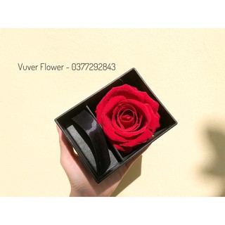 Hộp đựng son kèm hoa hồng lụa cao cấp (Ảnh thật) (Không bao gồm son)