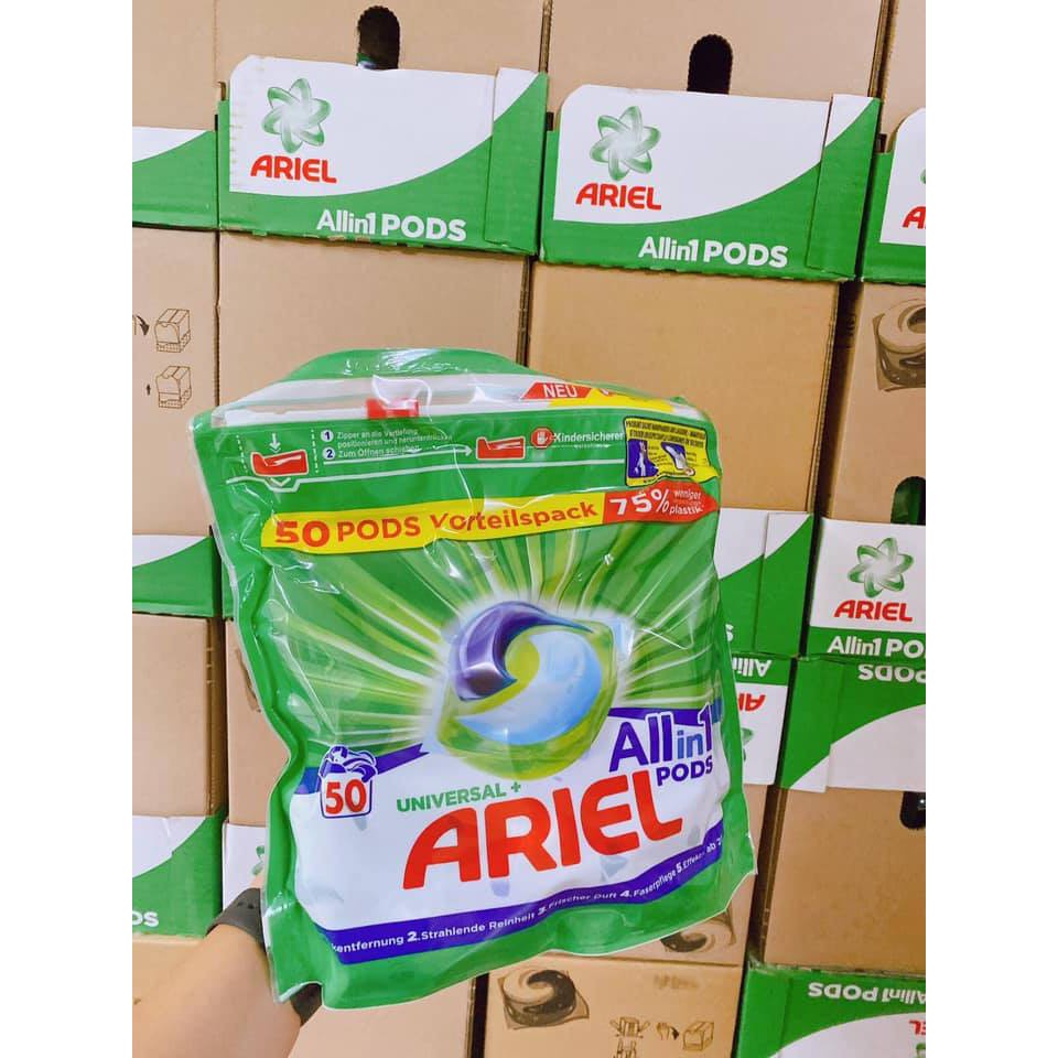 Viên Giặt Quần Áo Tổng Hợp Ariel All in 1 Gói 53 Viên Hàng Chính Hãng