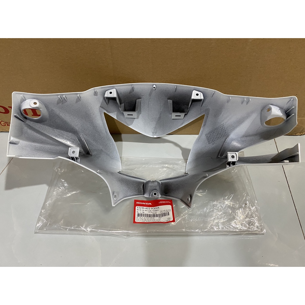 Bộ ốp tay lái trước tay lais - bàn thờ HONDA WAVE RSX110 năm 2014 màu Trắng . B55P 53240K03M30ZA