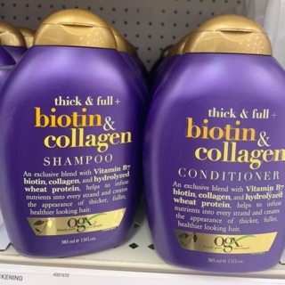 set gội xả biotin ogx 385 ml nội địa mỹ