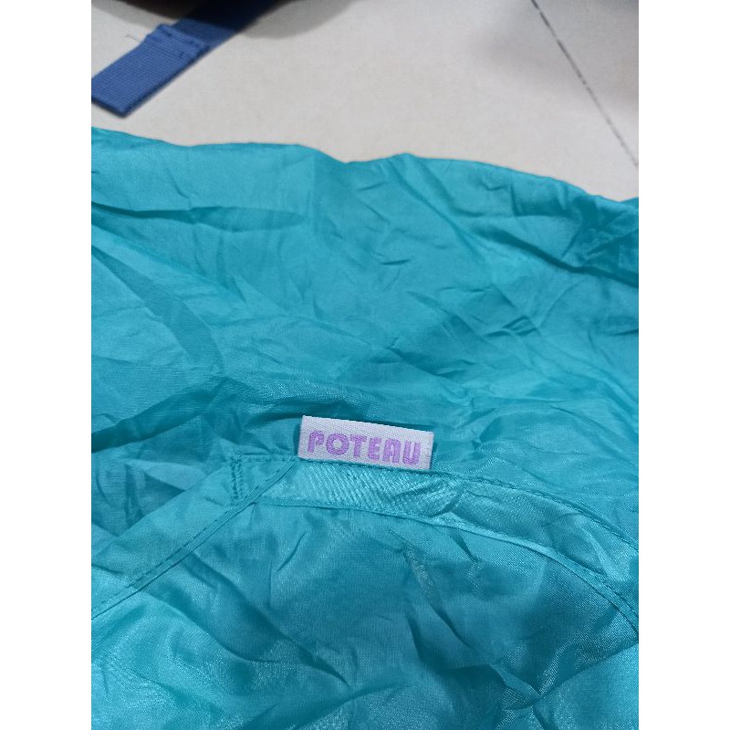 Choàng địu đi mưa poteau xanh cho bé ms12