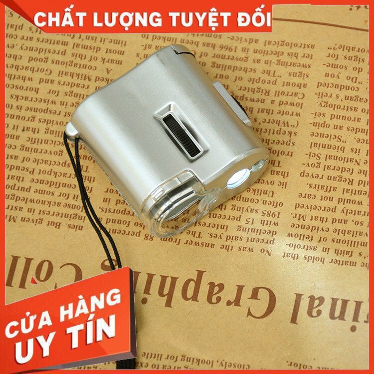 Kính lúp mini 60X đèn liền nhỏ gọn, trọng lượng nhẹ