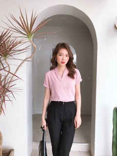 Áo lụa cổ V