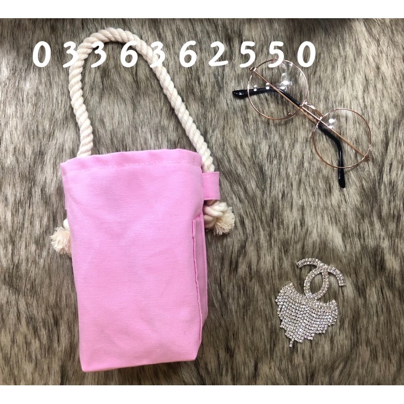 Túi vải canvas đựng bình nước, chai nước BOTTLE BAG, CUP BAG