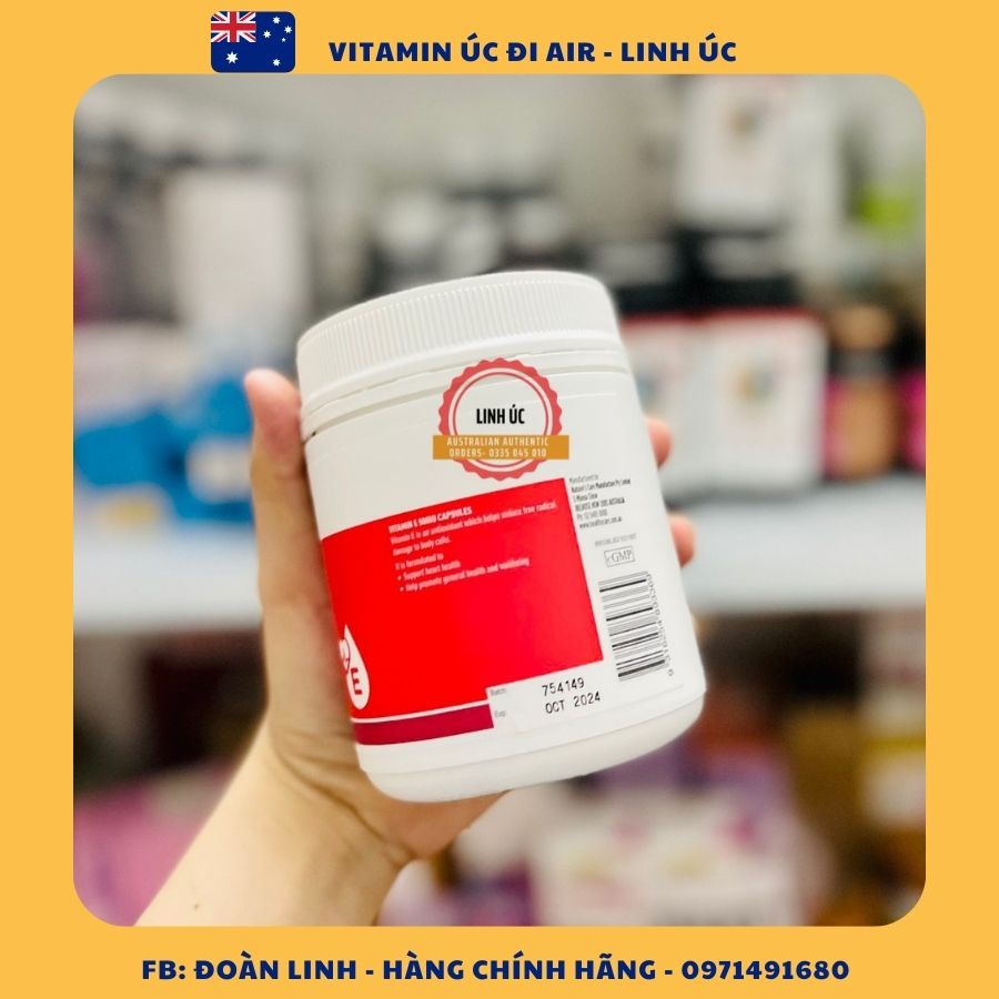 Viên uống đẹp da, hỗ trợ sức khỏe Healthy Care Vitamin E - Hộp 200 viên, Hàng Chuẩn Úc Đi Air, Healthy Care vitamin E
