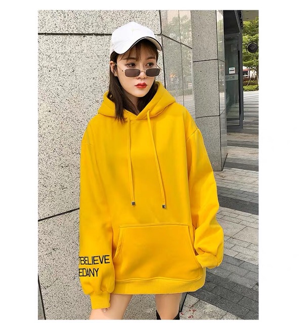 Áo hoodie vải nỉ lót bông dày dặn thêu Believe | BigBuy360 - bigbuy360.vn
