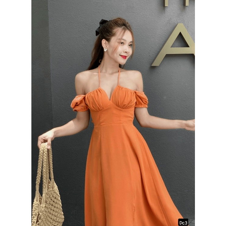 (Free Ship) Đầm Lụa Hai Dây Chéo Nhau Dáng Chữ A Siêu HOT UP Valetina Shop