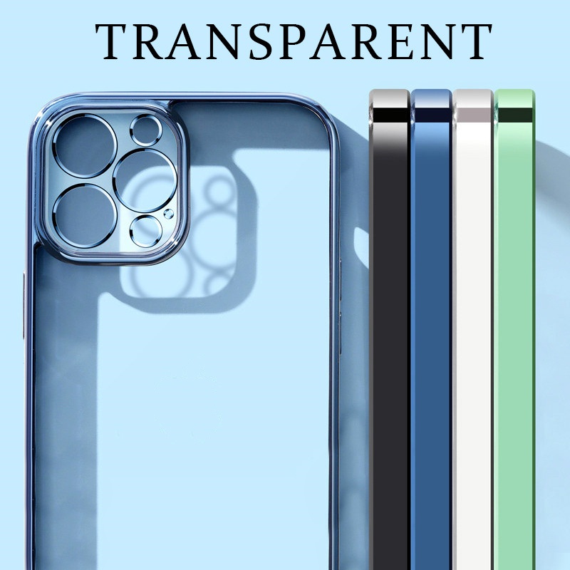Lenuo Ốp Điện Thoại TPU Mềm Mạ Màu Siêu Mỏng Trong Suốt Cho Apple iPhone 13 13 Pro 13 Pro Max 13 Mini