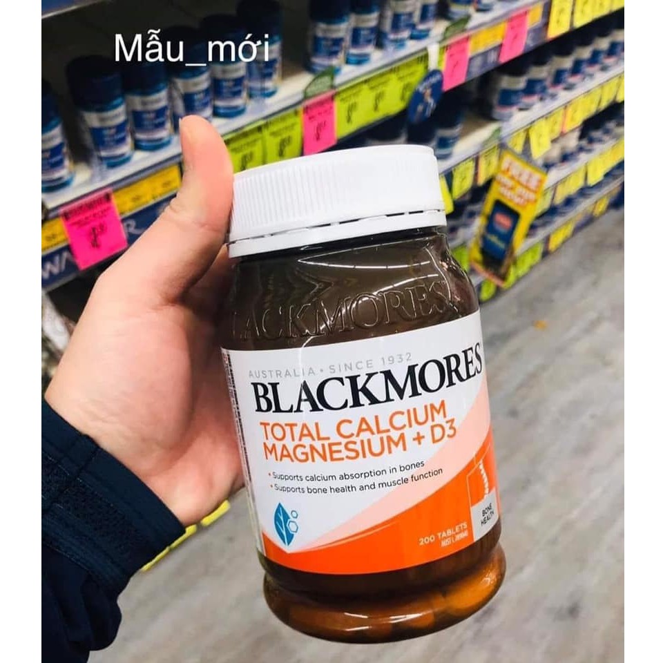 Total Calcium Magnesium + D3 Blackmores 200 Viên - Bổ Sung Canxi Giúp Chắc Khỏe Xương Khớp ,Tăng chiều cao