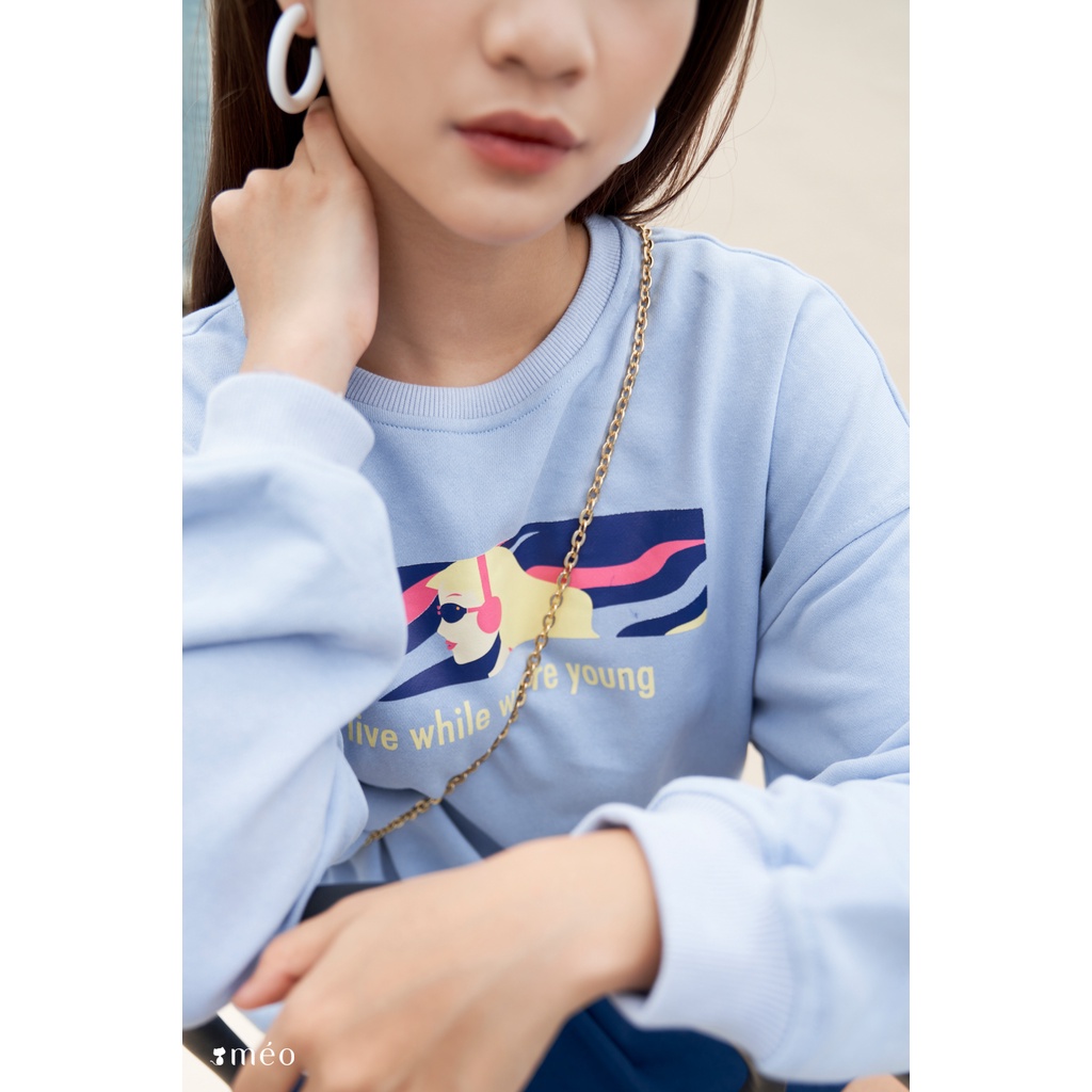 Áo Nỉ dài tay cổ tròn Live Méo Shop | BigBuy360 - bigbuy360.vn