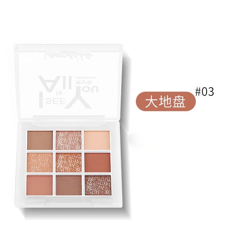 [Bán Buôn Sỉ] Bảng Phấn Mắt Nhũ Lì 9 Ô Vuông Lameila Baby BB1 P52 Dikalu | BigBuy360 - bigbuy360.vn