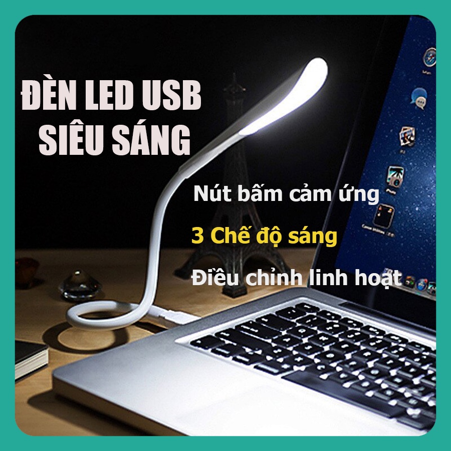 Đèn led usb, Đèn led usb siêu sáng, Điều khiển cảm ứng với 3 chế độ sáng