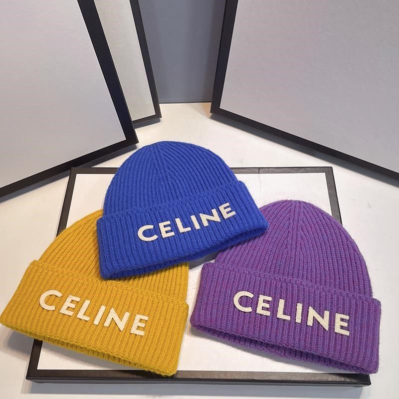 Dfdd21 Mũ Len Dệt Kim In Chữ celine Thời Trang Thu Đông Cho Nam Nữ