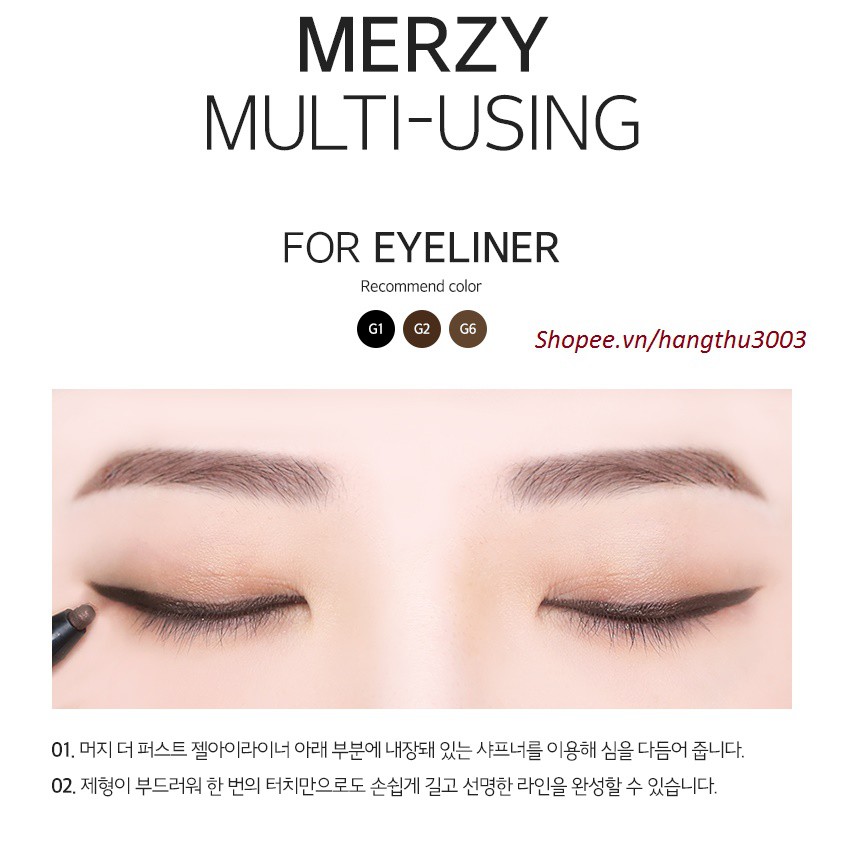 Chì Kẻ Mắt Chống Trôi Merzy Another Me The First Gel Eyeliner Đa Năng | BigBuy360 - bigbuy360.vn