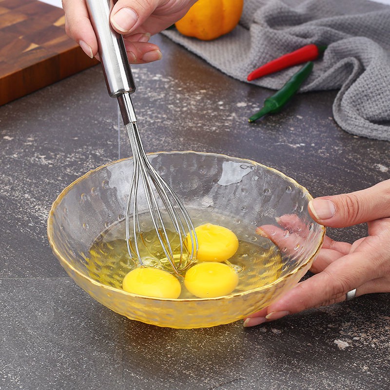 Inox Máy đánh trứng bằng thép Vật dụng nhà bếp Hướng dẫn sử khuấy mini gia cầm tay