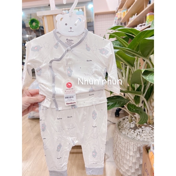 (Avaler/Phủ Lý)Bộ cotton/sợi tre sơ sinh Avaler size Newborn/3-6m/6-9m