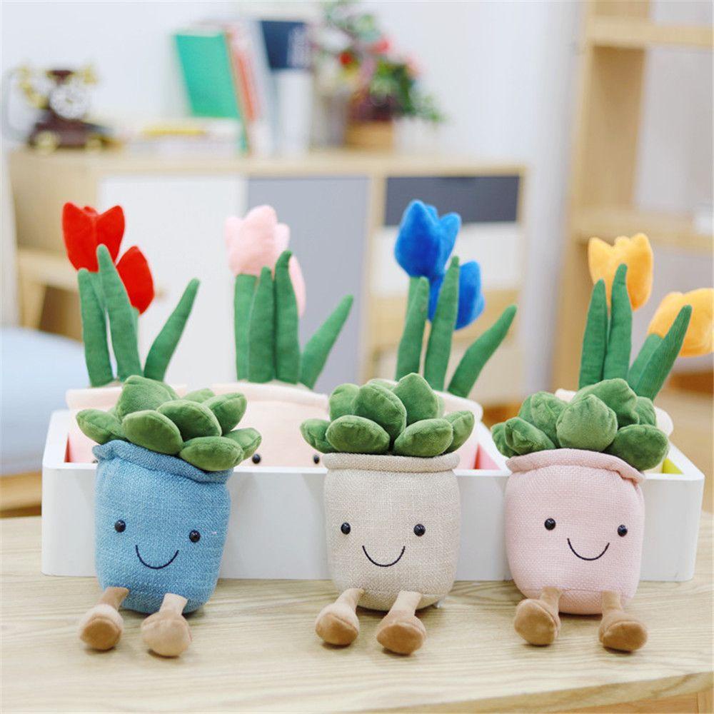 BEBETTERM Gối Ôm Nhồi Bông Mềm Mại Hình Cây Hoa Xinh Xắn
