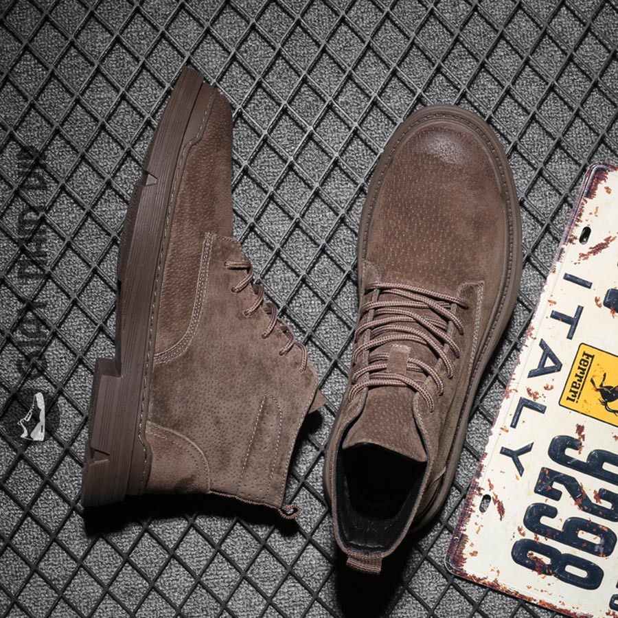 Giày Da Nam - FREESHIP - Giày Cao Cổ Nam Da Lộn Phong Trần GNK18 | BigBuy360 - bigbuy360.vn