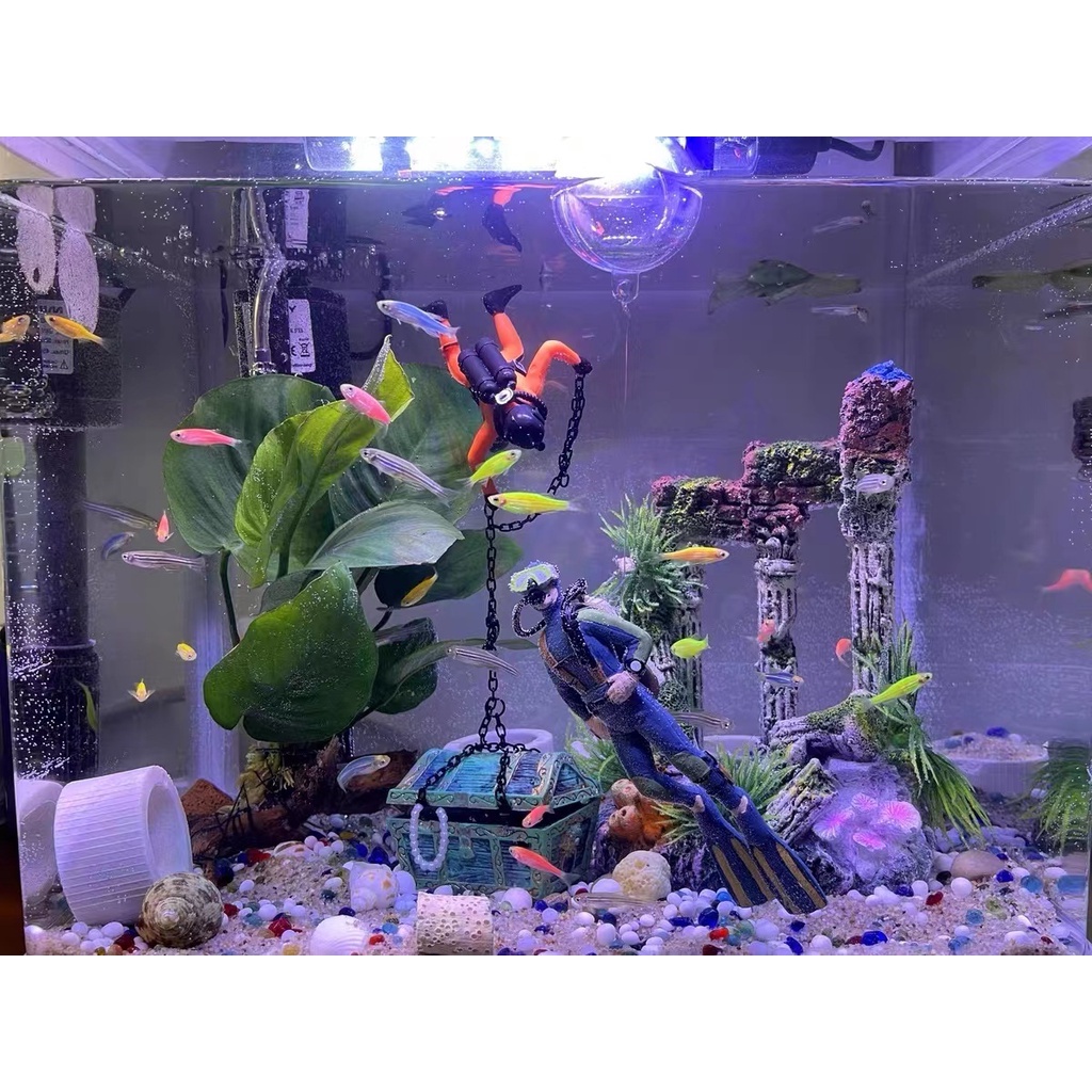 1 Tượng Trang Trí Bể Cá Hình Chú Ếch Ngộ Nghĩnh Đáng Yêu