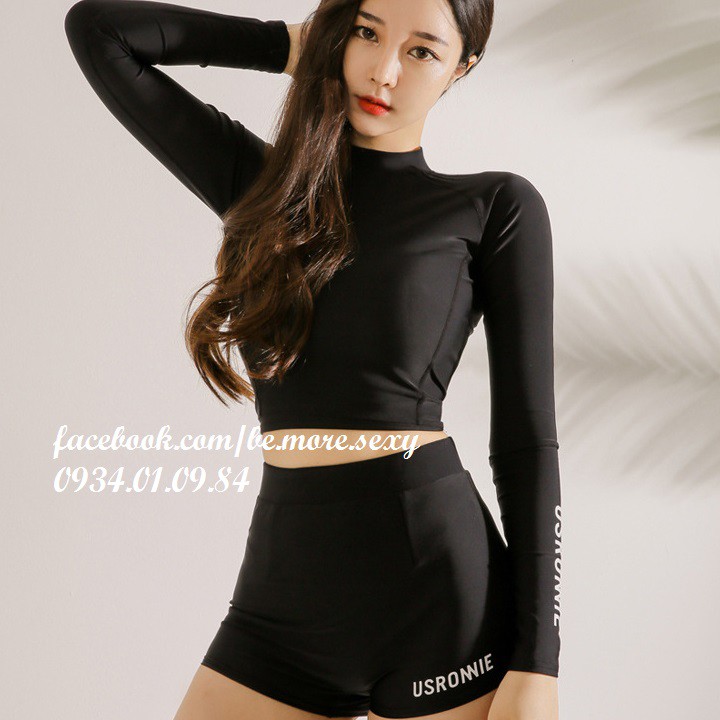Đồ bơi dài tay Hàn Quốc croptop USRONNIE | BigBuy360 - bigbuy360.vn