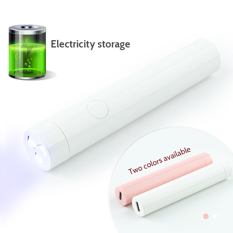 Đèn pin 3 Led UV 3W sạc type C dùng hơ keo, sơn gel (màu ngẫu nhiên)
