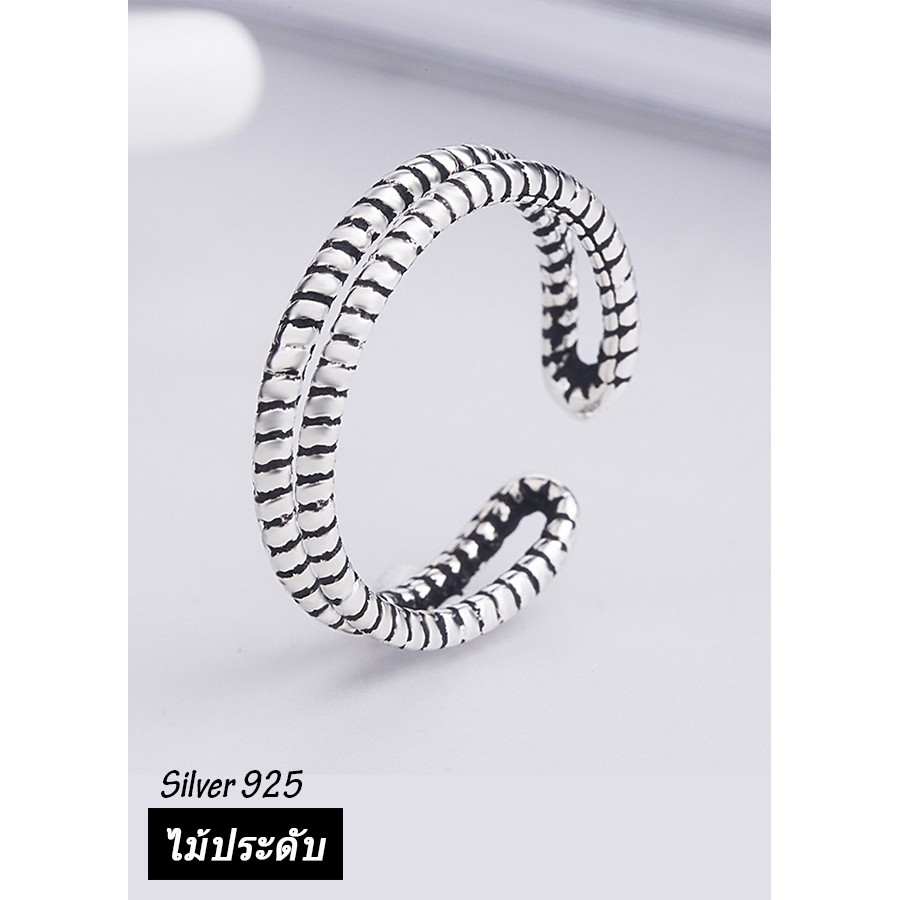 NH038 Nhẫn bạc Thái 925 cỏ