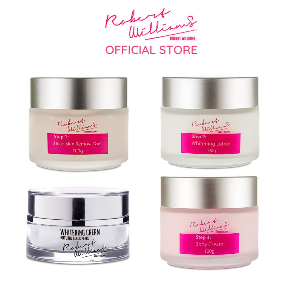 Combo dưỡng trắng căng mướt da mặt Ngọc trai 20g và Bộ 3 bước HomeSpa tắm trắng 100g ROBERT WILLIAMS | BigBuy360 - bigbuy360.vn