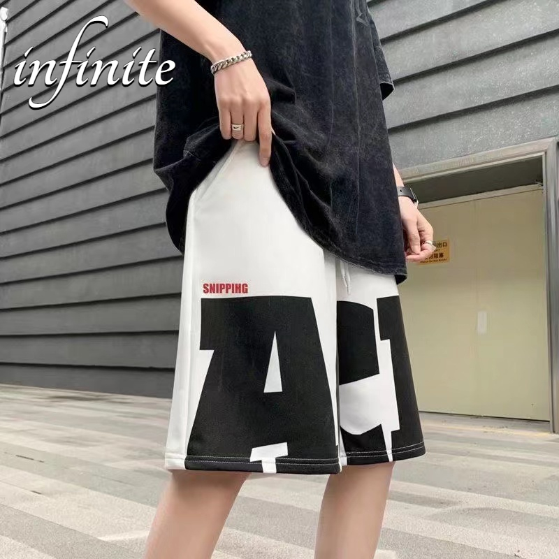 Quần Short hip hop In Chữ Phong Cách Hàn Quốc Cho Nam