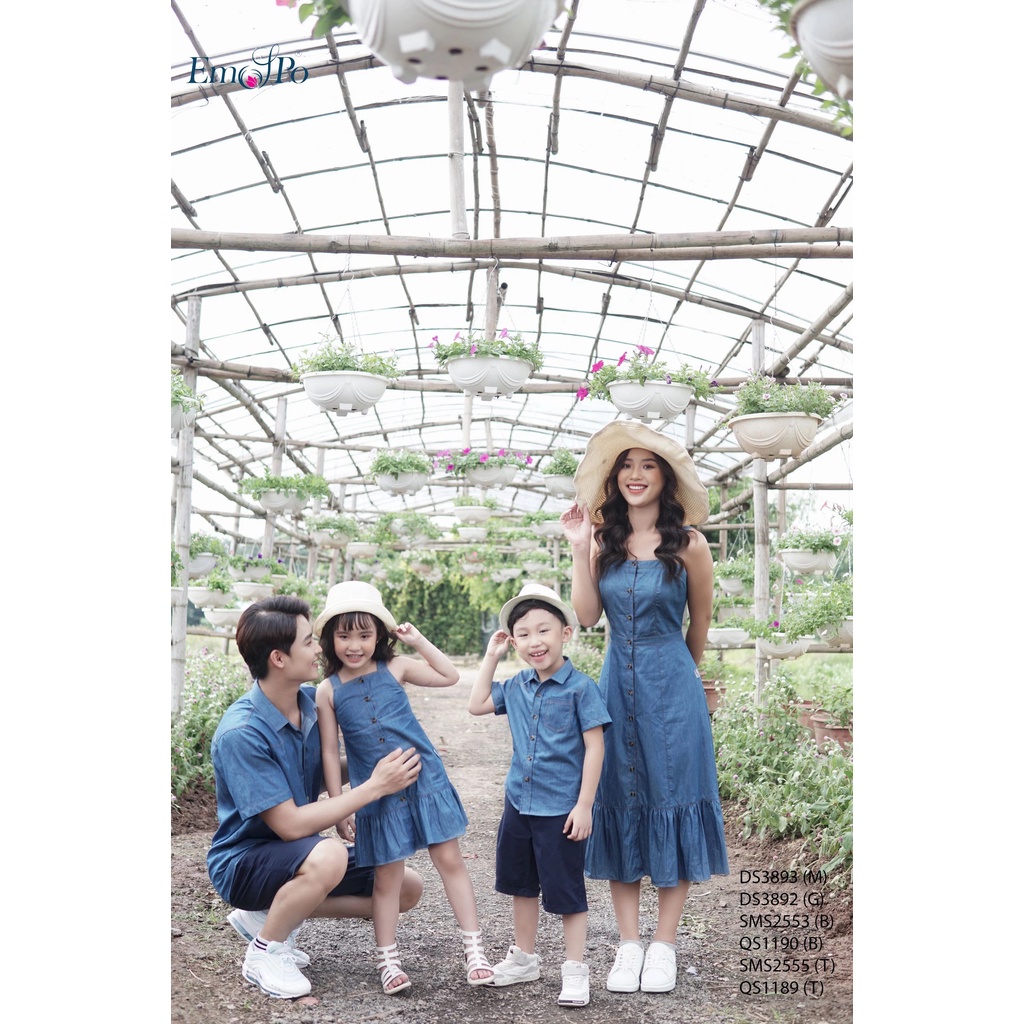 Áo sơ mi denim cộc tay cho Bé Trai Emspo SMS2555