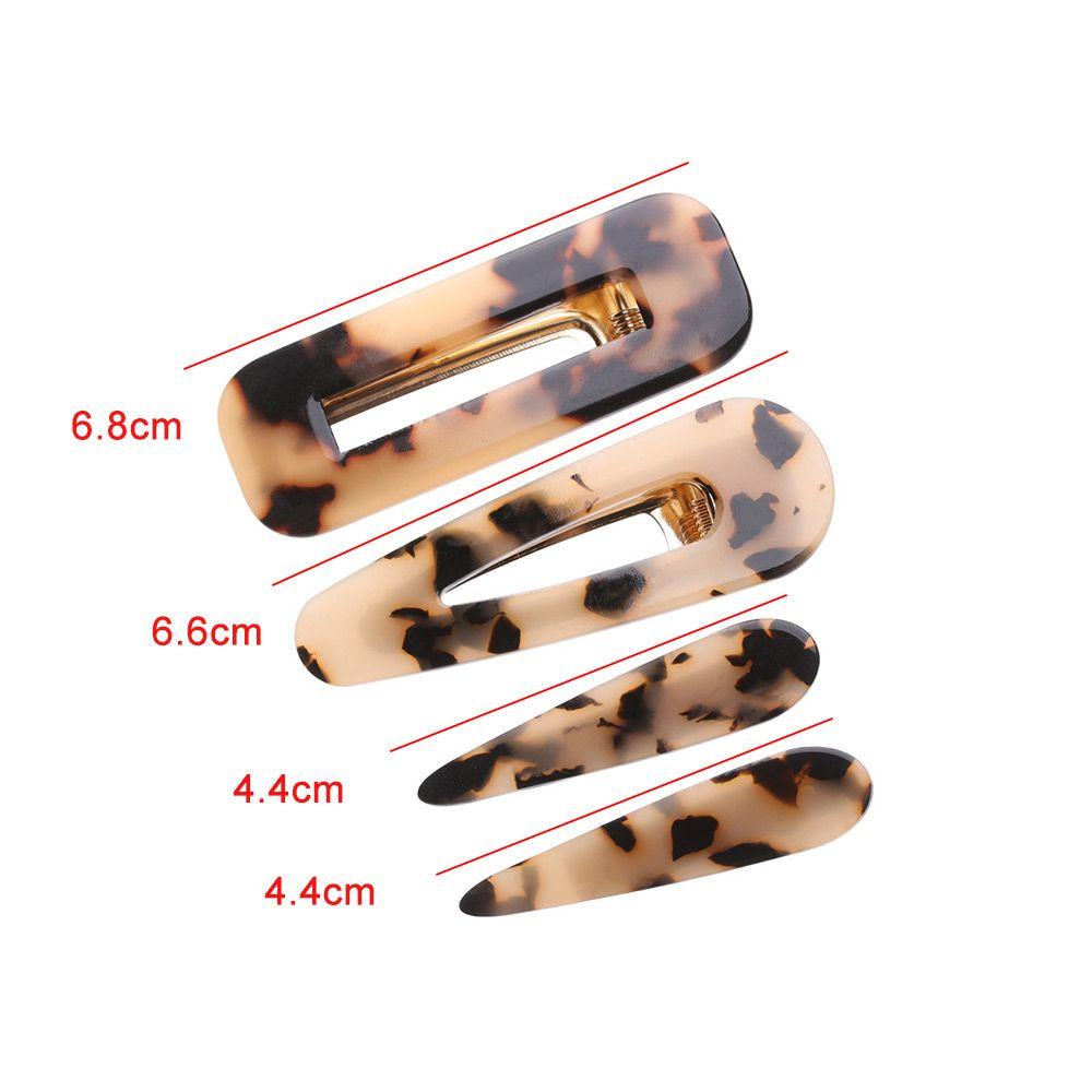 Bộ 4 Kẹp Tóc Hình Chữ Nhật Thiết Kế Đục Lỗ Thời Trang Cho Nữ