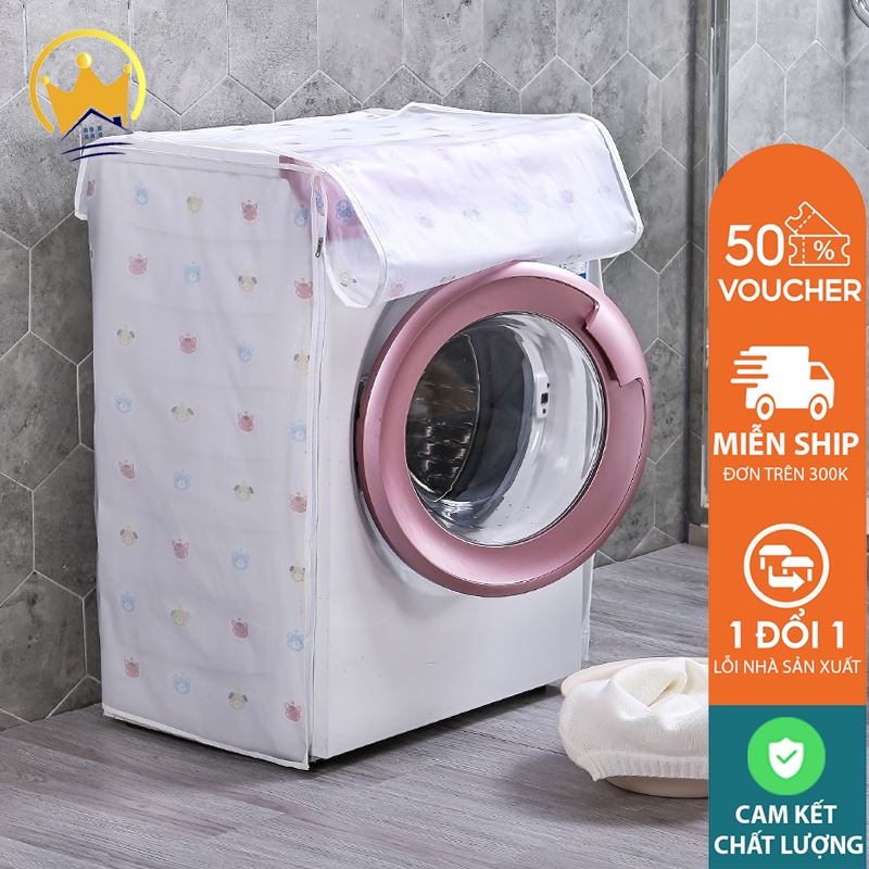 Túi bọc máy giặt_Bạt trùm máy giặt_Áo trùm máy giặt chống thấm, chống bụi bẩn dành cho máy dưới 11kg