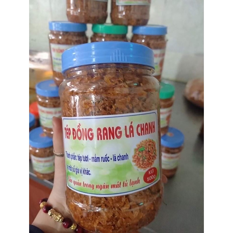 Tép đồng rang lá chanh