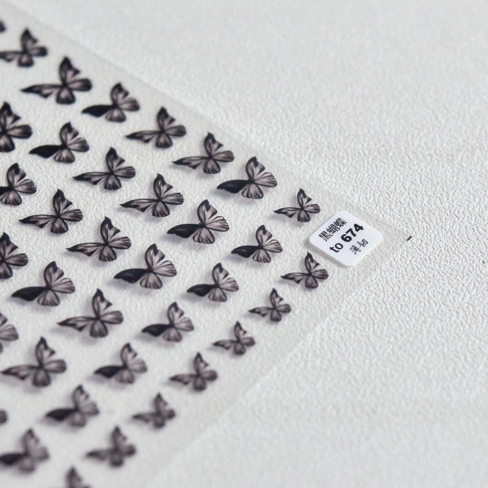 Miếng Dán Móng Tay Tự Dính Hình Bướm DIY