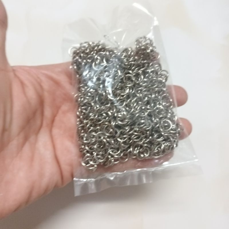 Bịch 10g khoen hở tròn 6li làm vòng, làm handmade