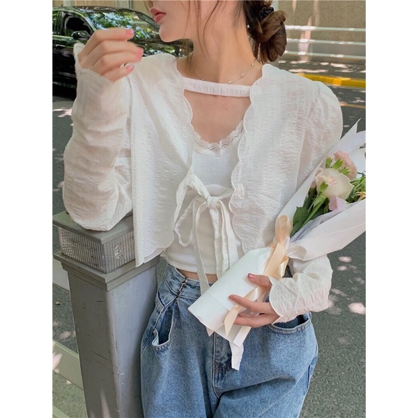 💕✨Áo khoác tay dài kiểu cách cho nàng nhẹ nhàng💕 ảnh thật ở cuối