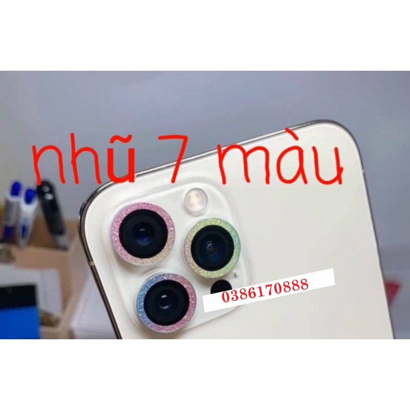 Bộ LENS NHŨ 7 MẦU bảo vệ mắt camera cho iPHONE