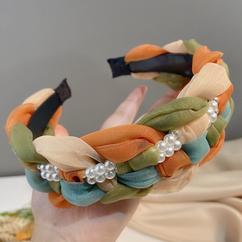 Băng Đô Vải Chiffon Bản Rộng Kiểu Hàn Quốc Cao Cấp