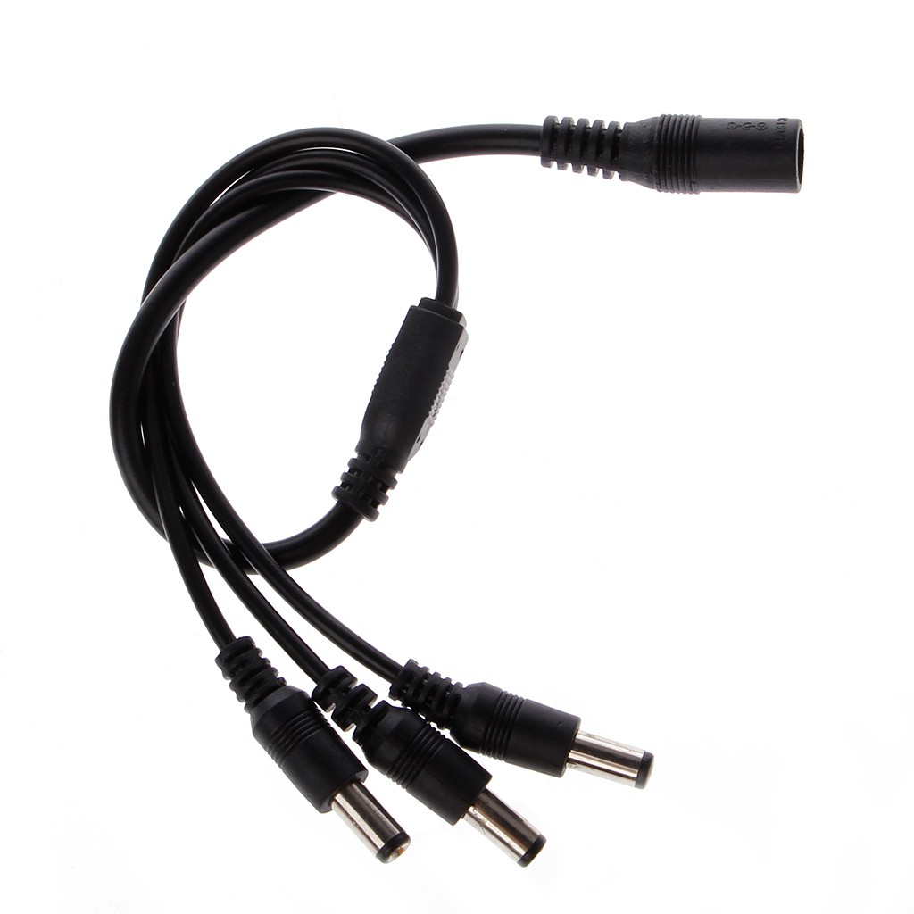 Dây cáp chia cổng sạc từ 1 đầu lỗ cắm sang 2 / 3 / 4 / 5 đầu cắm 5.5x2.1mm 12V
