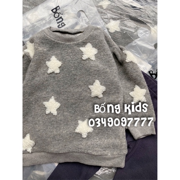 Bộ Nỉ Cừu Legging Bé Gái Ngôi Sao Grg