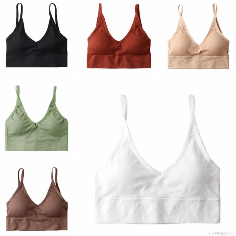 Áo ngực thể thao màu trơn không gọng co giãn | BigBuy360 - bigbuy360.vn