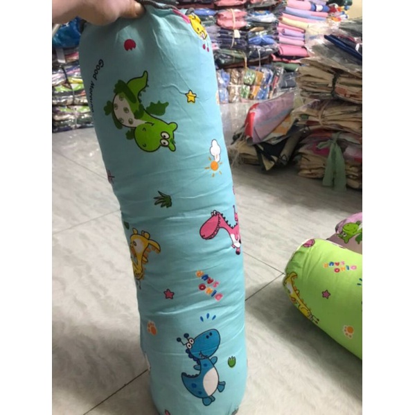 gối ôm cotton 100% hàng xuất nhật , dài 55_60cm cho trẻ 0_7 tuổi