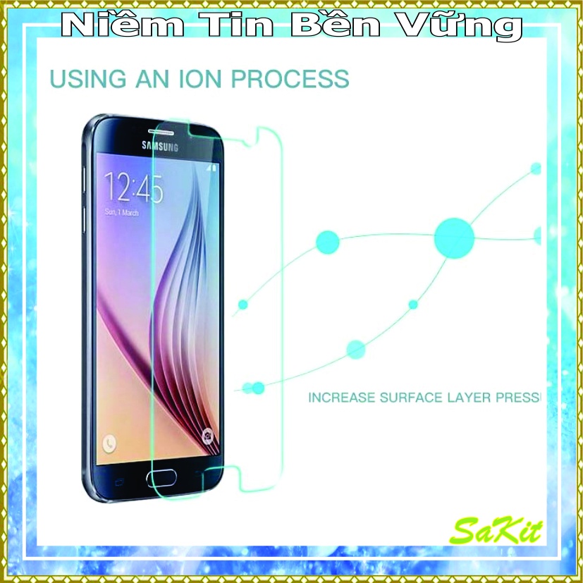 Kính cường lực trong suốt 2.5d, điện thoại samsung s3, s4, s5, s6, s7, not 3, not 4,  not 5.